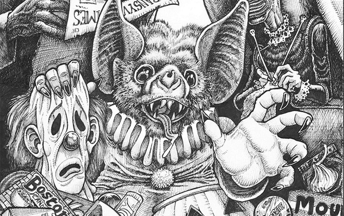 A detail of an illustration by Phil Longmeier that will be in the Louisville Gore Club Halloween Art Show.