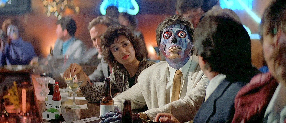 A still from the film "They Live."