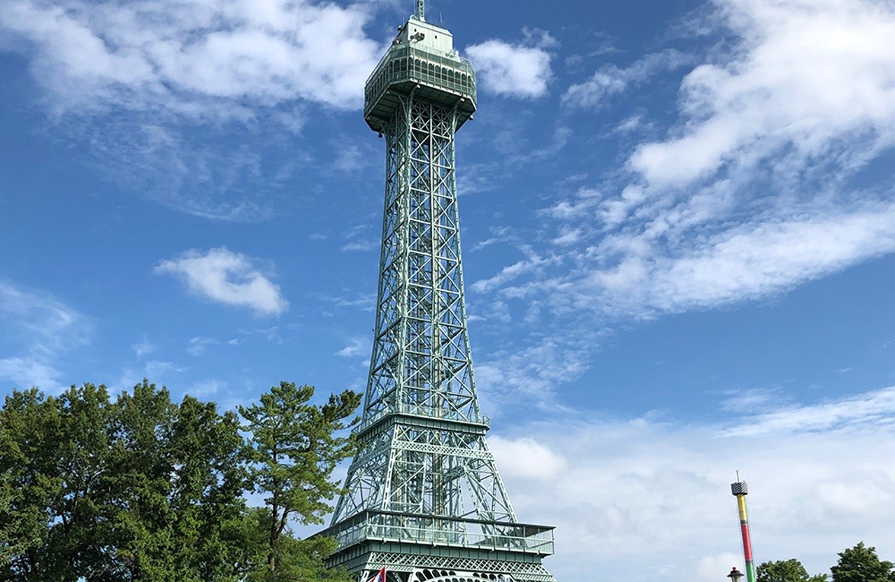Eiffel Tower
This observation tower and one-third scale replica of the original in Paris was repainted its signature green last year in preparation for the big anniversary.
Photo: Provided by Kings Island