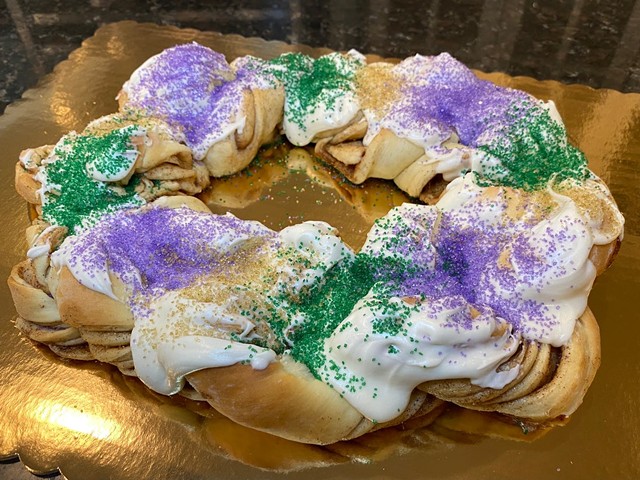 A king cake from Small Batch Craft Bakery near Louisville.