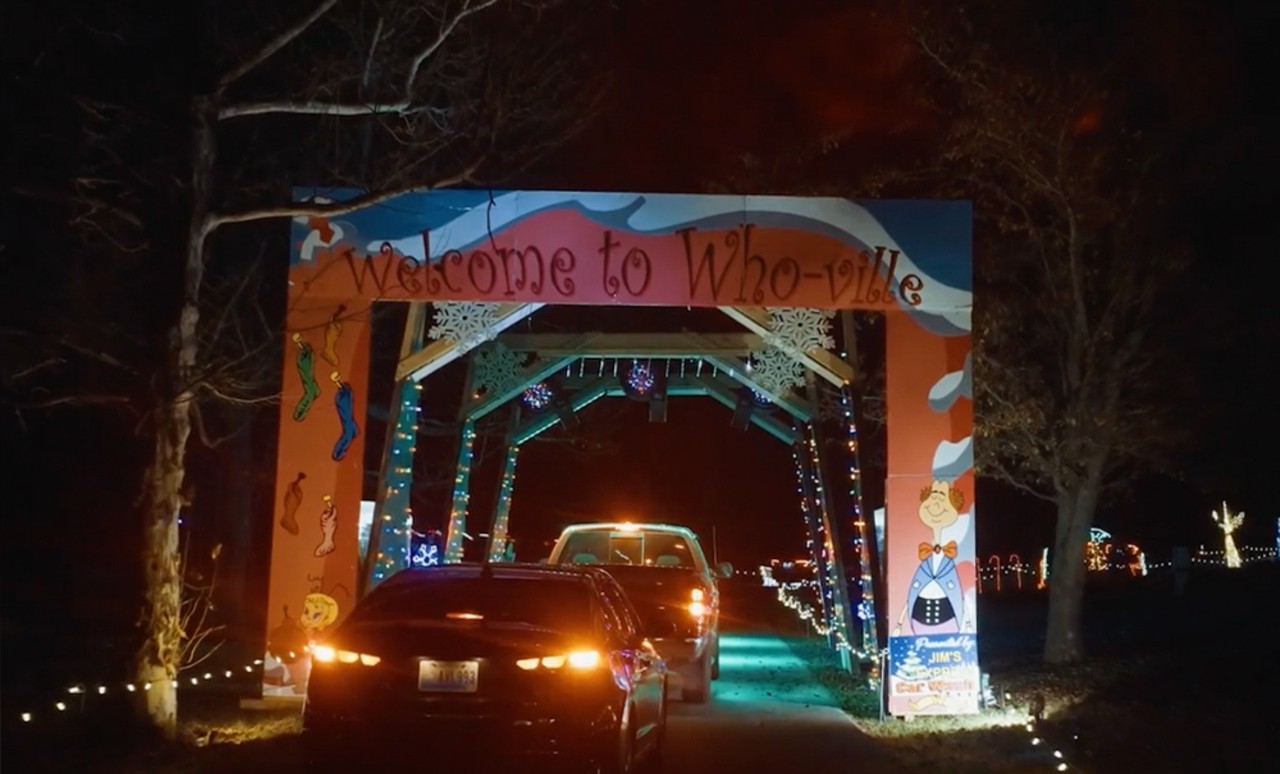  Christmas in the Park 
Freeman Lake Park, Blue Heron Way, Elizabethtown
Nov. 23 - Jan. 1 
You can drive through this gigantic display of Christmas lights, which is free and reportedly draws over 80,000 guests each year.
Photo from video screenshot via facebook.com/TourEtown