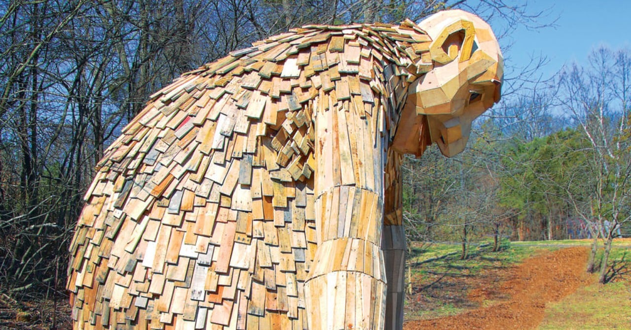  Meet the giants at Bernheim Arboretum & Research Forest 
2075 Clermont Rd, Clermont
Take a quick trip to Bernheim Arboretum and Research Forest to search for Danish artist Thomas Dambo's wooden giants, some of the coolest public art in the area. Of the giants, Dambo told LEO in 2019: &#147;I think it&#146;s really important to do something that pulls people out into nature so they can see how beautiful and stunning nature is, because once they see it, they&#146;ll want to take care of it. It&#146;s a part of my sustainable, recycling message.&#148; Now you have a couple facts to tell your date.
Photo provided by Bernheim Arboretum and Research Forest