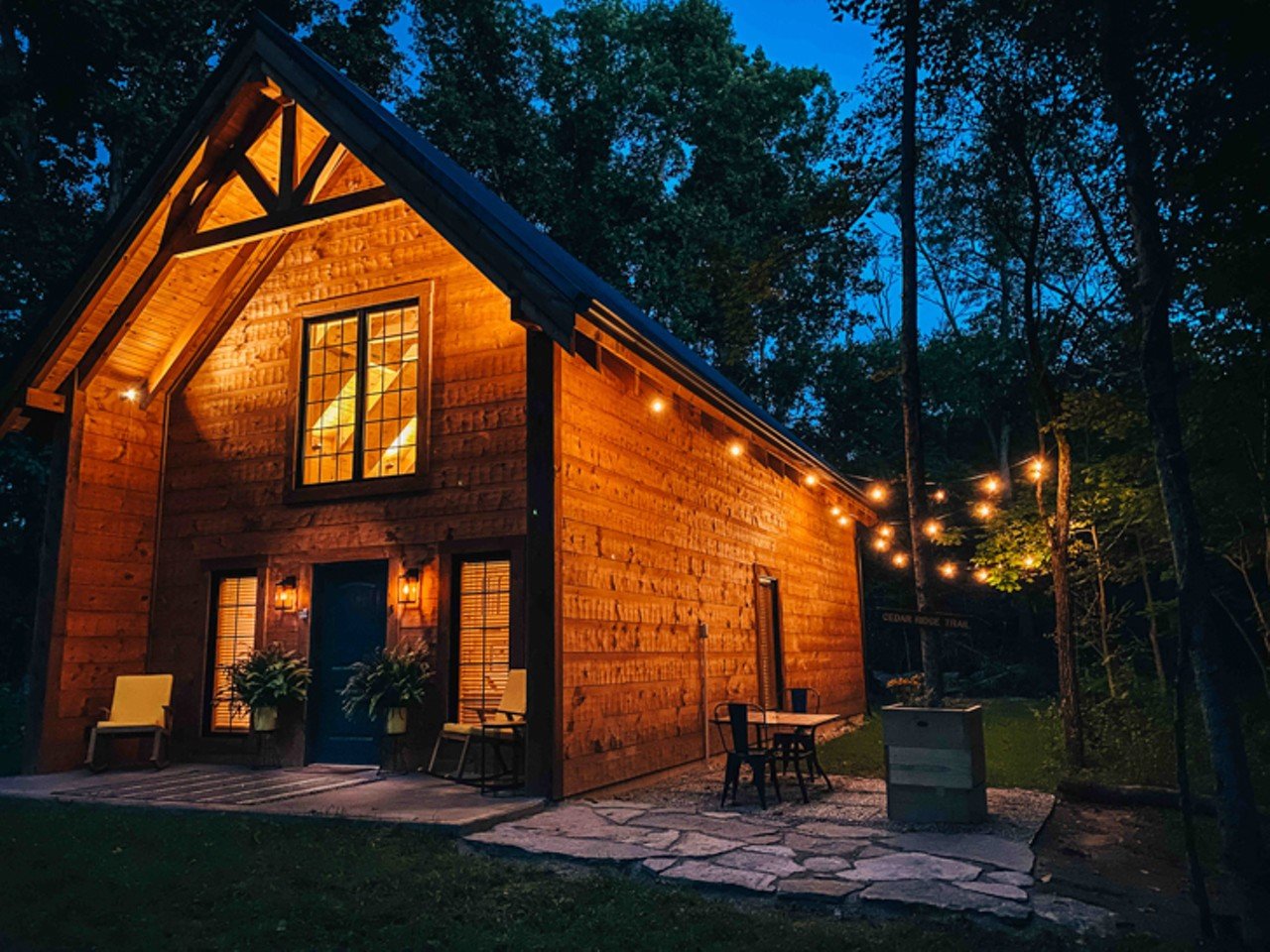 Cabin on the Ridge: The Sequel
Madison, Indiana  |  Entire Cabin | Starting at $133/night | Hosts 8 Guests 
&#147;Welcome to the area's first new construction Airbnb tailored for you, the guest. This contemporary cabin is nestled in the woods right in the heart of Amish country."
This is the perfect destination for those who want to getaway yet enjoy the unique beauty of Historic Downtown Madison (20 minutes) recognized as "The prettiest small town in the Midwest" or chase waterfalls at Clifty Falls State Park (25 minutes).