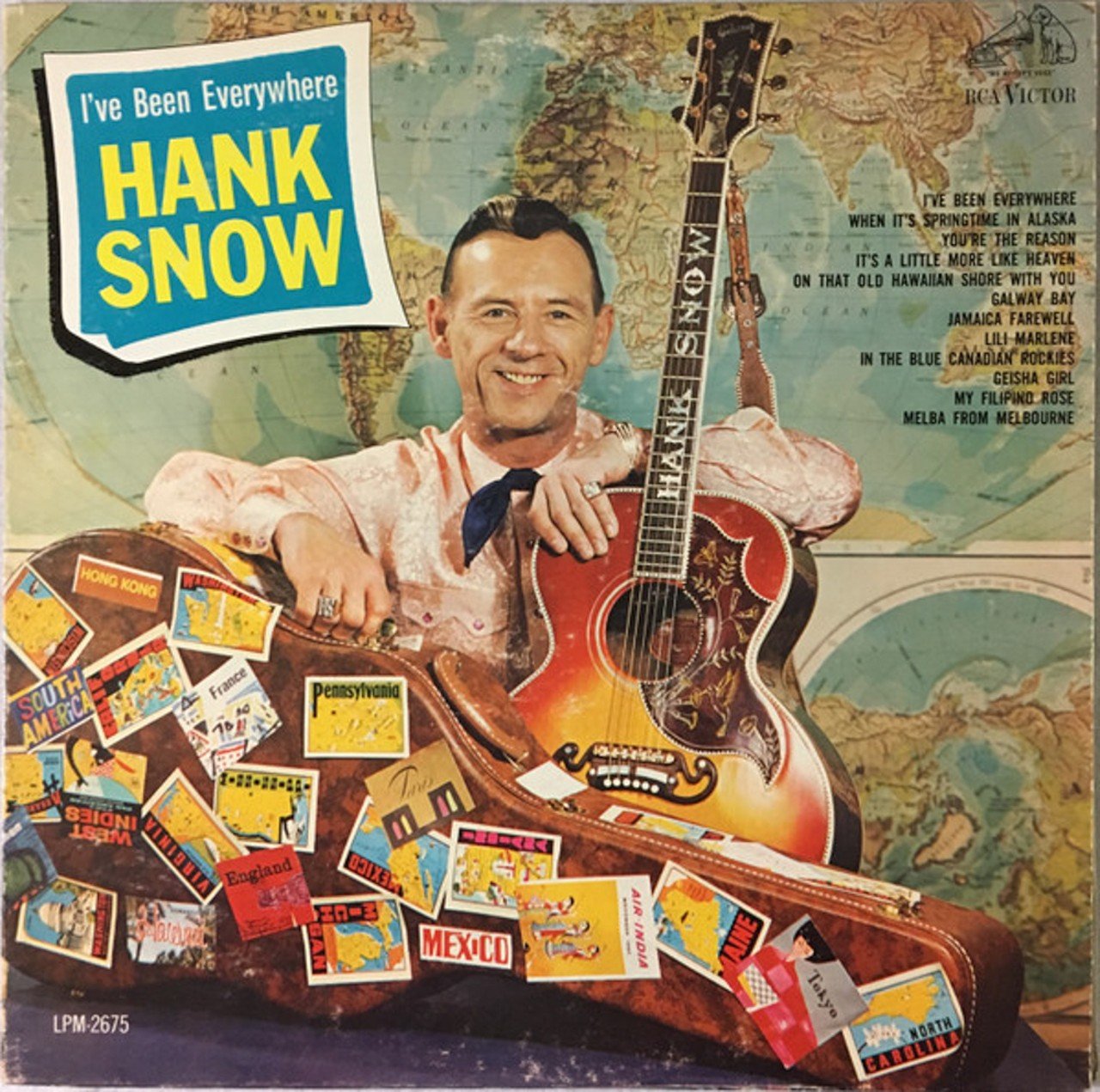  Hank Snow &#151; &#147;I've Been Everywhere&#148; 
&#147;Louisville, Nashville, Knoxville, Ombabika, 
Schefferville, Jacksonville, Waterville, Costa Rica&#148;