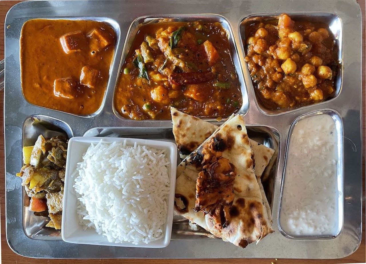 Bombay Grill
216 N. Hurstbourne Parkway
Bombay Grill is an East End restaurant with a menu that covers a wide variety of Indian regions and dishes: There are more than 150 items to choose from, many of them quite affordable, with none over $15.99.
Photo by Robin Garr