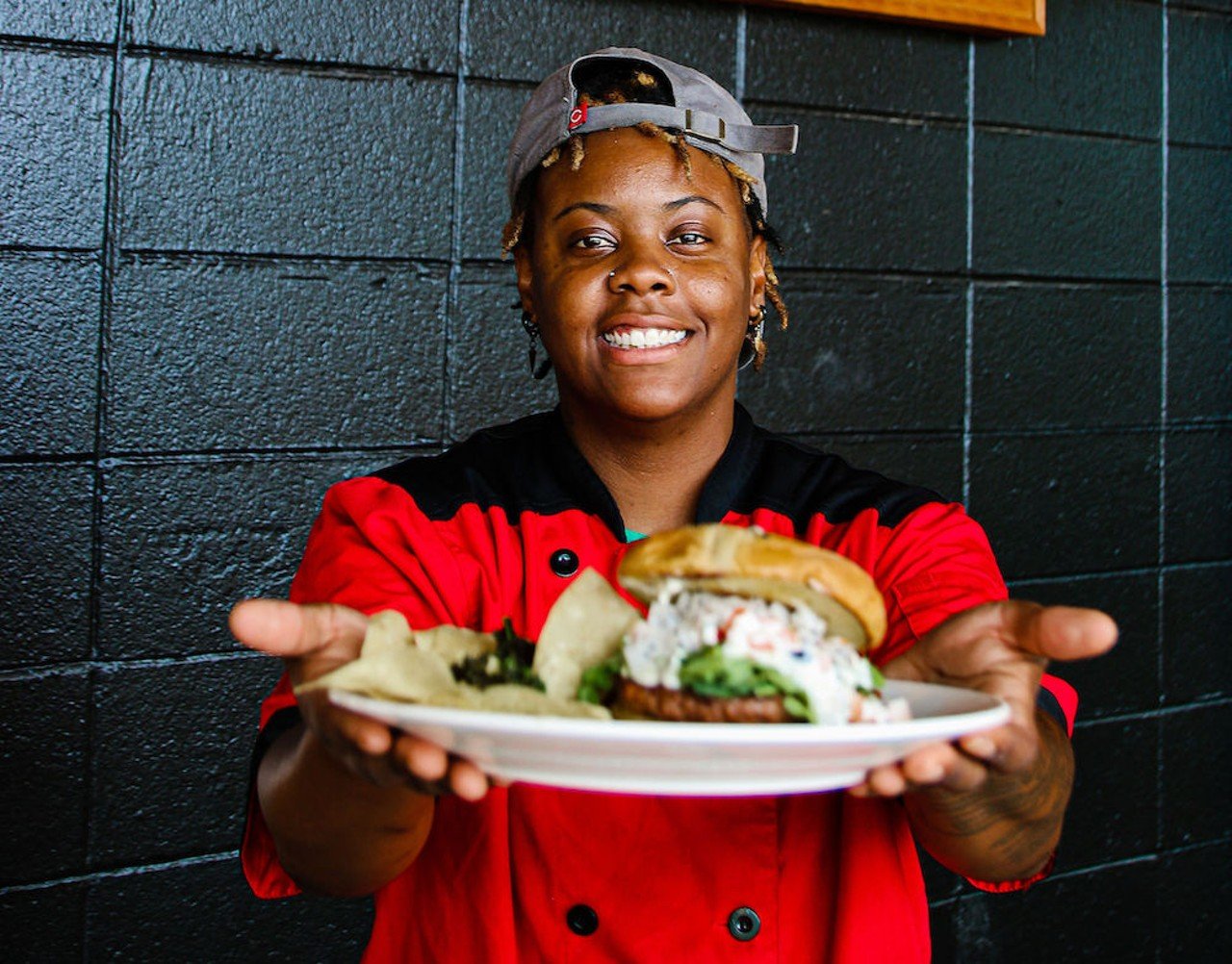 Happy Belly Bistro
1020 E. Washington St.
Ashlee Northington sharpened her utensils in one of Louisville&#146;s most well-known restaurants, Mayan Cafe, and now she&#146;s launched her own venture where she makes fusion dishes with ambitious flavors. Currently stationed at TEN20 Brewery in Butchertown, Northington swaps out her curated menu often but there are customer favorites that stay, such as her Old Town Road nachos with chipotle aioli, fried kale, braised chicken, quest fresco, black beans and corn pico piled onto fresh fried tortilla ships.
Photo by Jess Amburgey