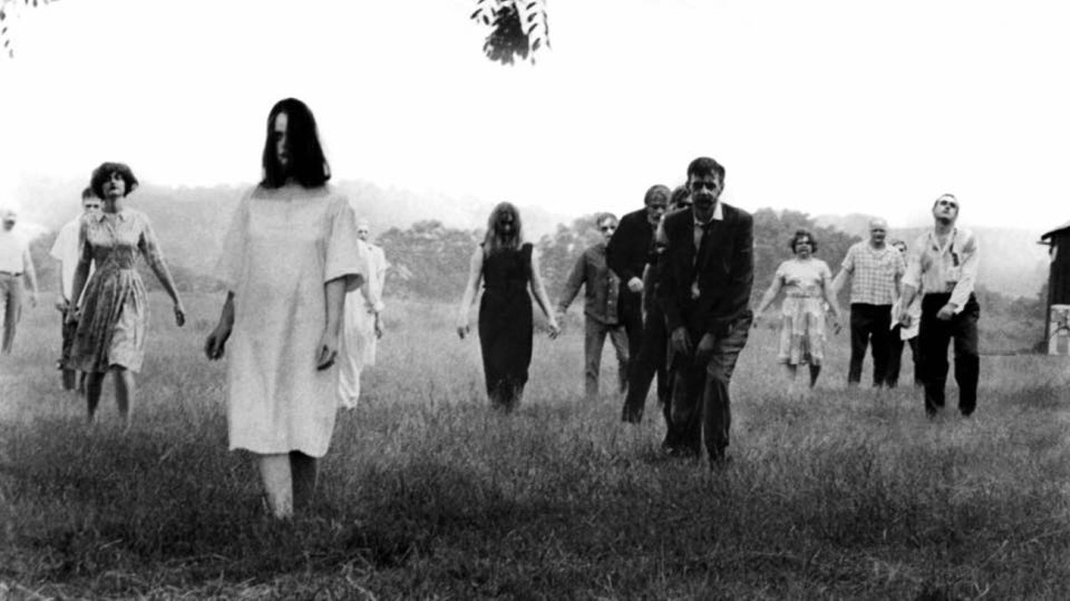 A still from the film "Night of the Living Dead."