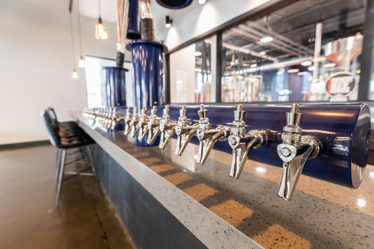 This beer tower has 24 beer taps that will supply a range of beers of different styles and tastes.