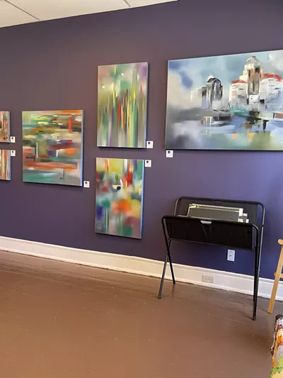 Maria Napoli's paintings exhibited at Maria Napoli Studio