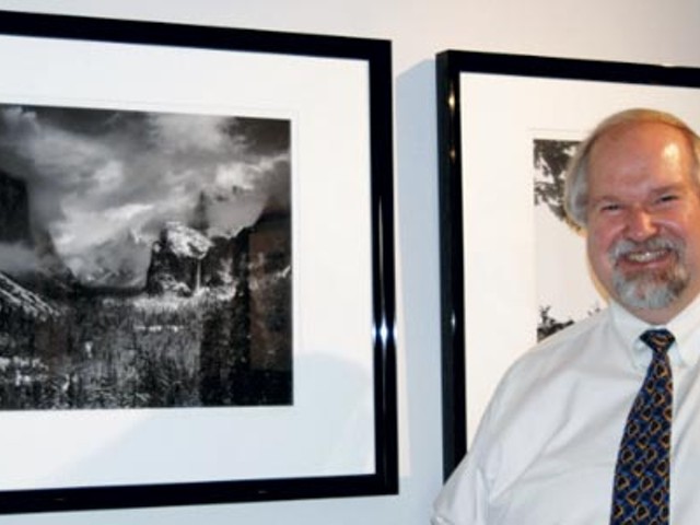 Paletti poses with Ansel Adams print