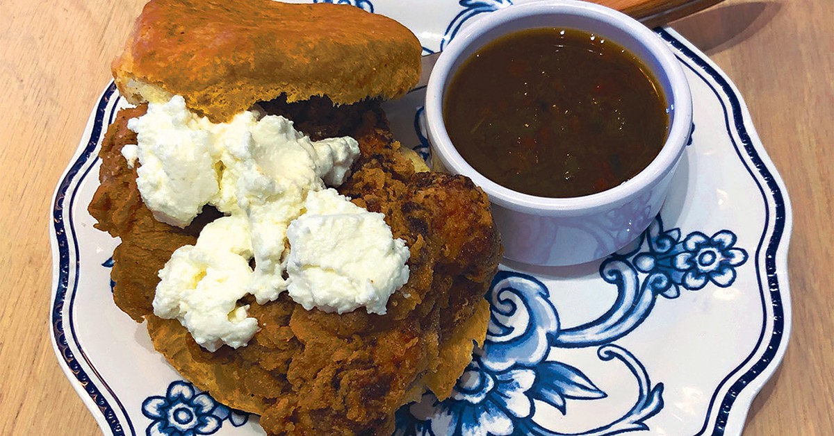 Fried chicken on a biscuit with Capriole goat cheese? That&#146;s the G.O.A.T. at Biscuit Belly.