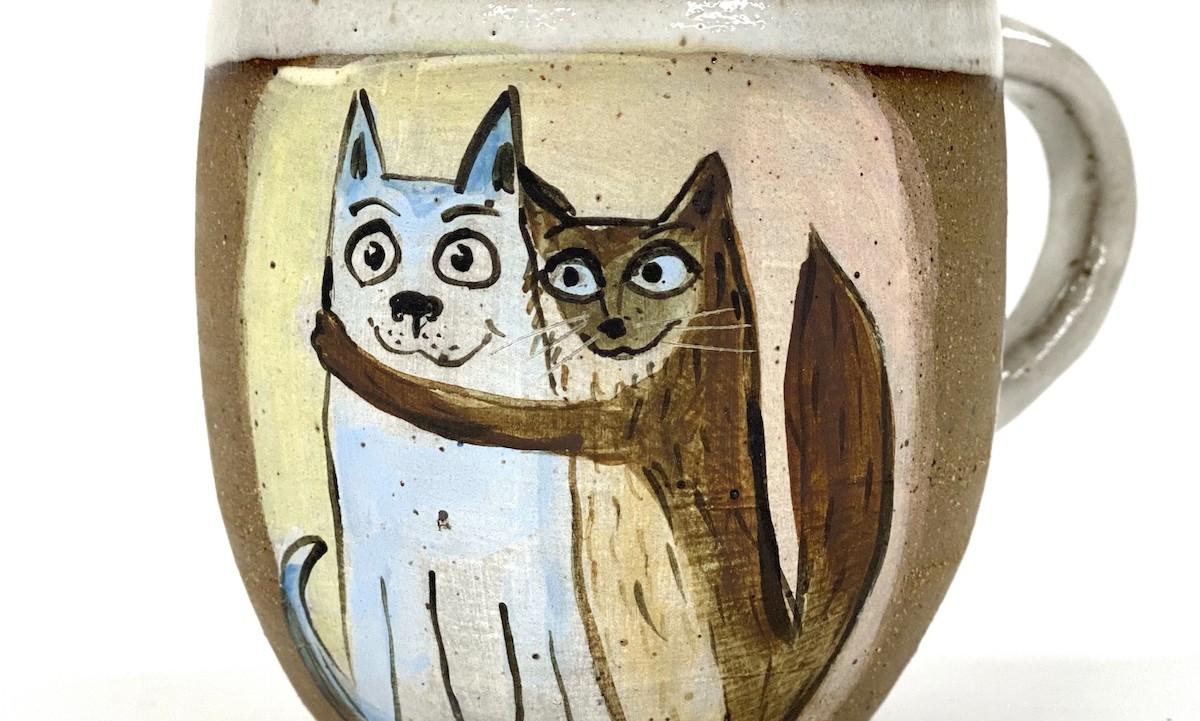 'Love You Puppy' by Lena Wolek. Stoneware.