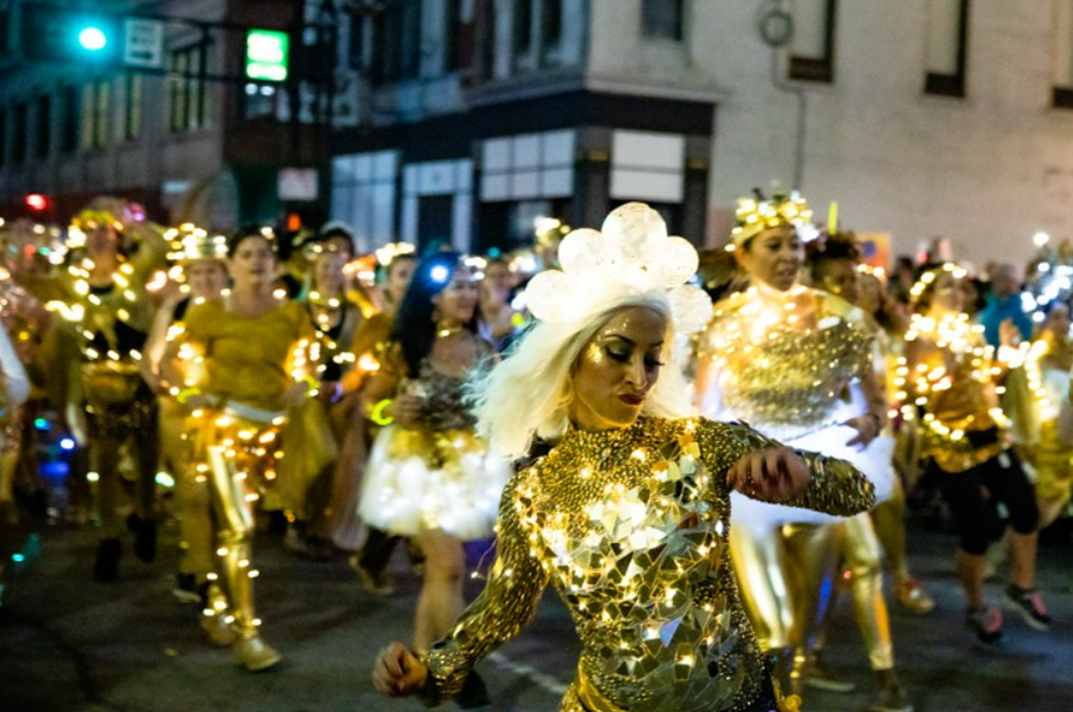 The BLINK festival kicks off with an illuminated parade.