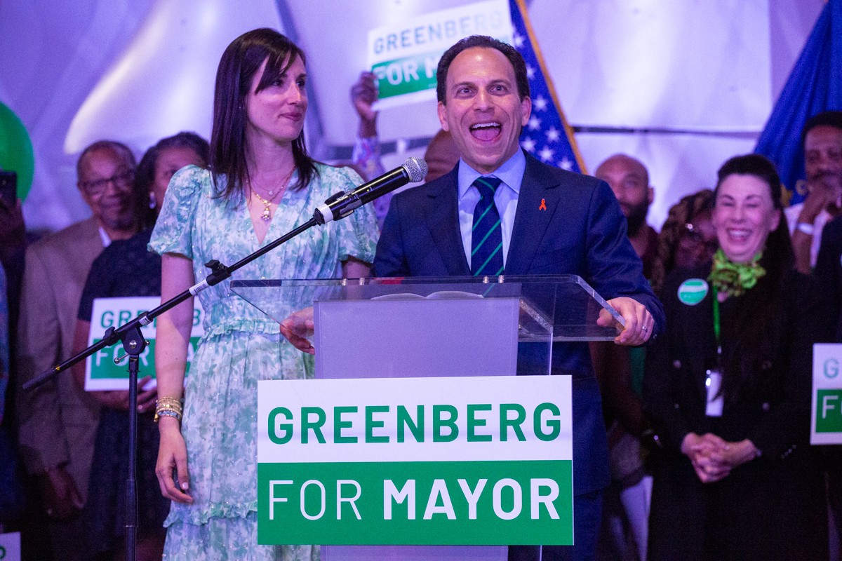 Craig Greenberg after claiming the Democratic nomination for Louisville mayor.