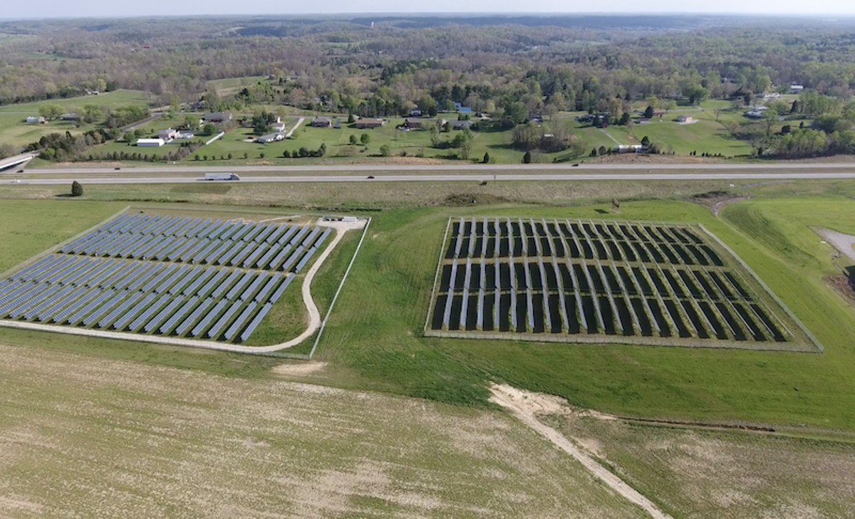 Solar panels in Spring Valley, Kentucky. Adobe Stock.