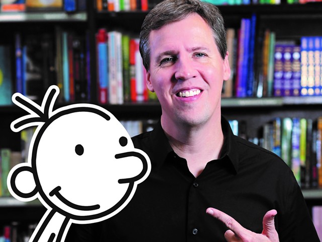 Jeff Kinney and star of the "Diary of a Wimpy Kid" book series Greg Heffley.