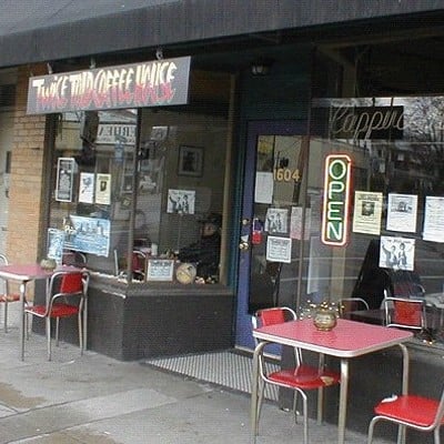 Twice Told CoffeeTwice Told Coffee house was a delightful, smoke filled coffee house in The Highlands. Rumor has it My Morning Jacket played their first show there.