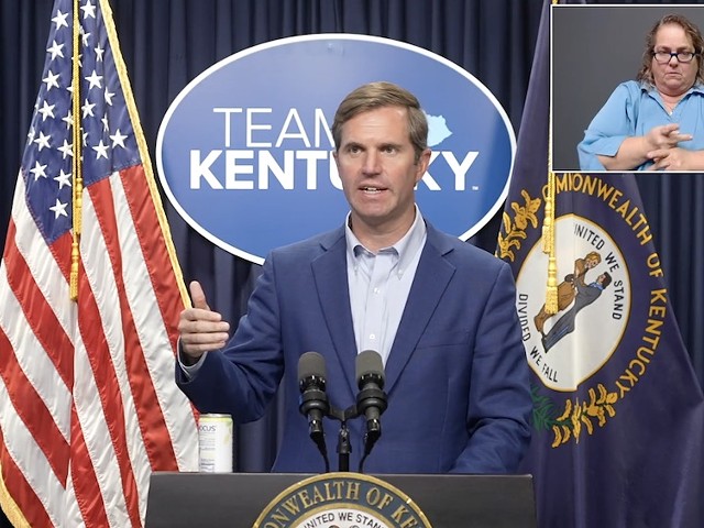 Gov. Andy Beshear during a Thursday press conference.  |  Screenshot via the governor's YouTube channel.