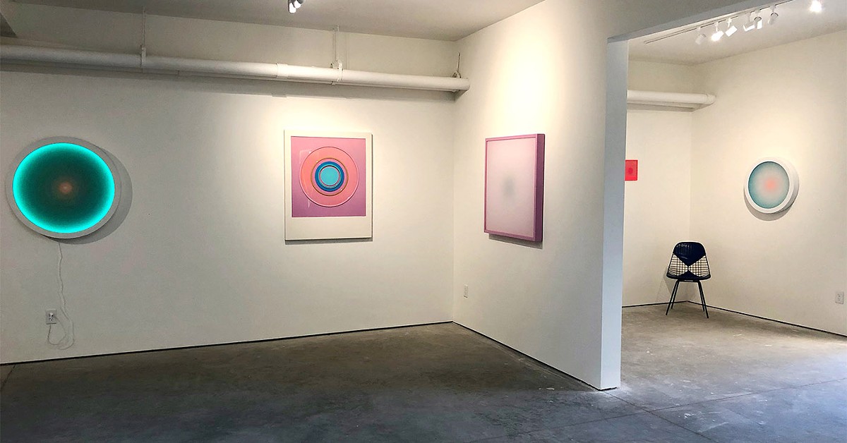 L-R: &#145;hyperspace 30&#146;, &#145;anon 2,&#146; &#145;BLSH 5&#146; and &#145;BLSH 7&#146; (farthest right) by Letitia Quesenberry.