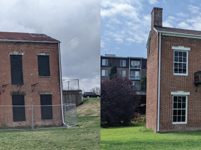 Before (left) and after (right) the historic building&#146;s recent renovations.