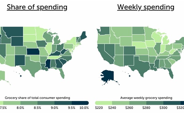 Kentuckians spent a good portion of their pay on groceries alone.