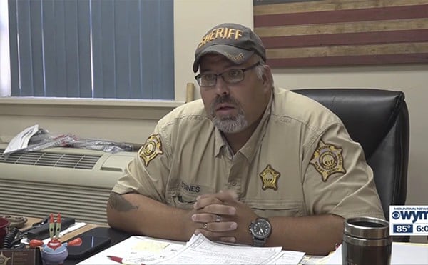 Former Letcher County Sheriff Shawn M. Stines speaks during an interview