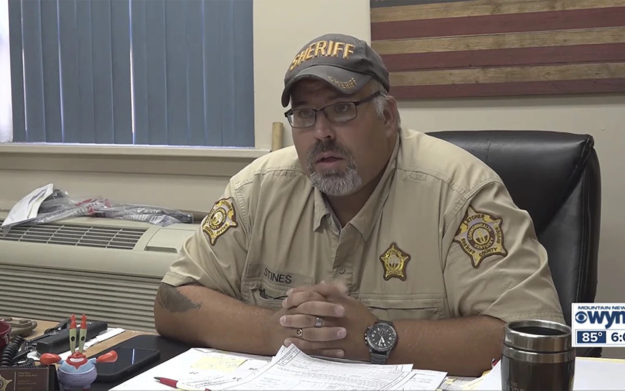 Former Letcher County Sheriff Shawn M. Stines speaks during an interview