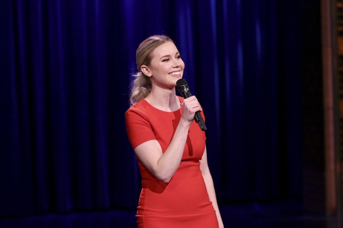 Comedian Kelsey Cook performs on "The Tonight Show Starring Jimmy Fallon" on March 8, 2018.