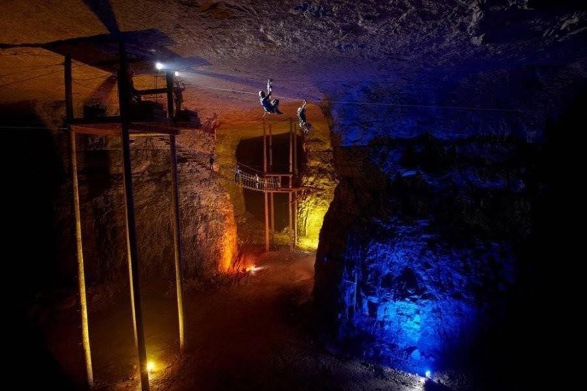 The Louisville Mega Cavern's zip line is "bringing the rave under Louisville" this spring break.