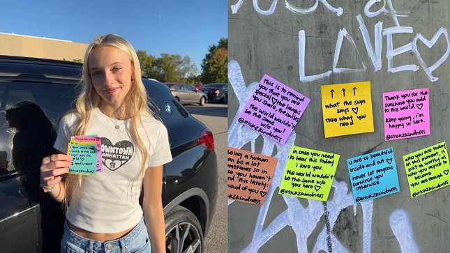 Local teen Brooklynn Riley started Stick2Kindness to spread messages of kindness and mental health awareness.
