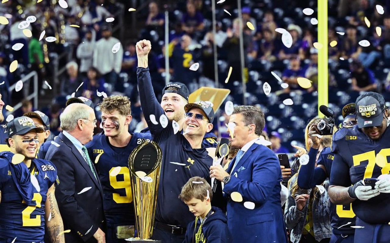 During the Wolverines&#146; College Football Playoff National Championship game against the University of Washington Huskies at NRG Stadium in Houston, TX on January 8, 2024.