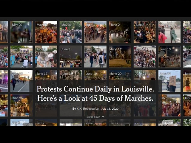 Louisville protests on video