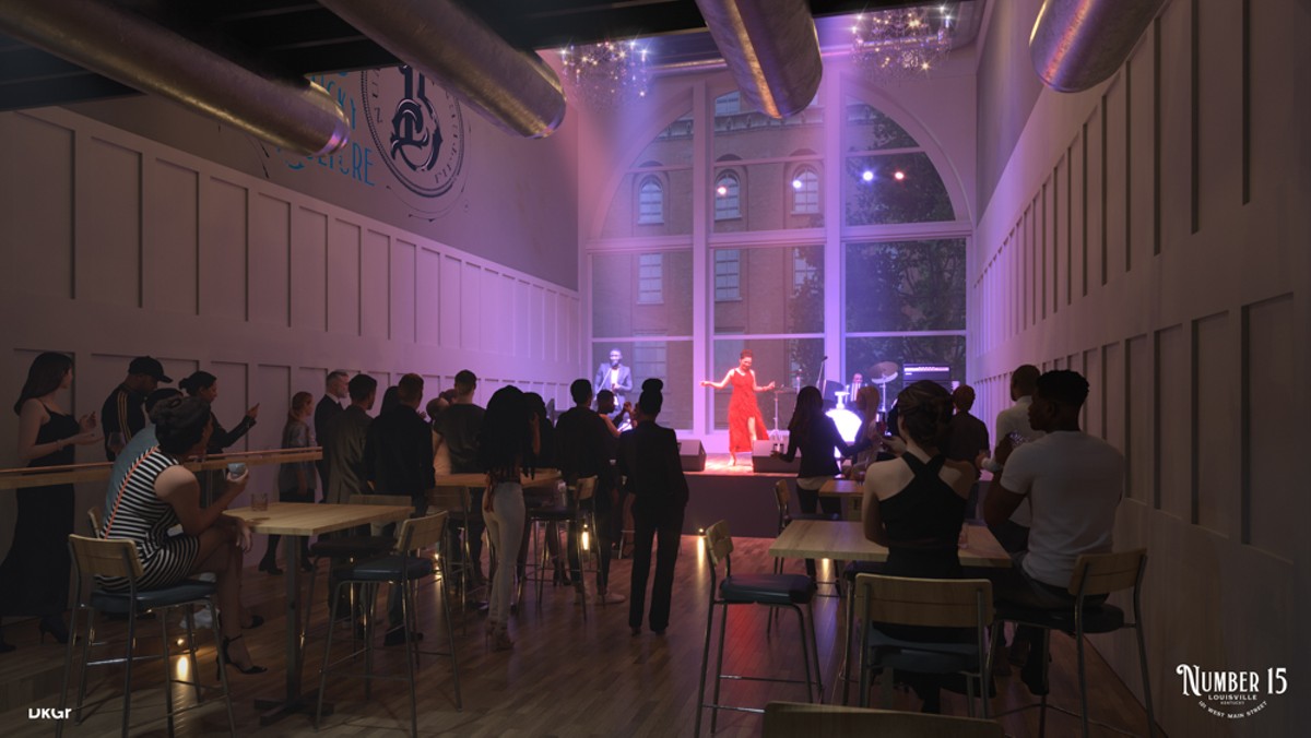 A rendering of the stage inside Number 15.