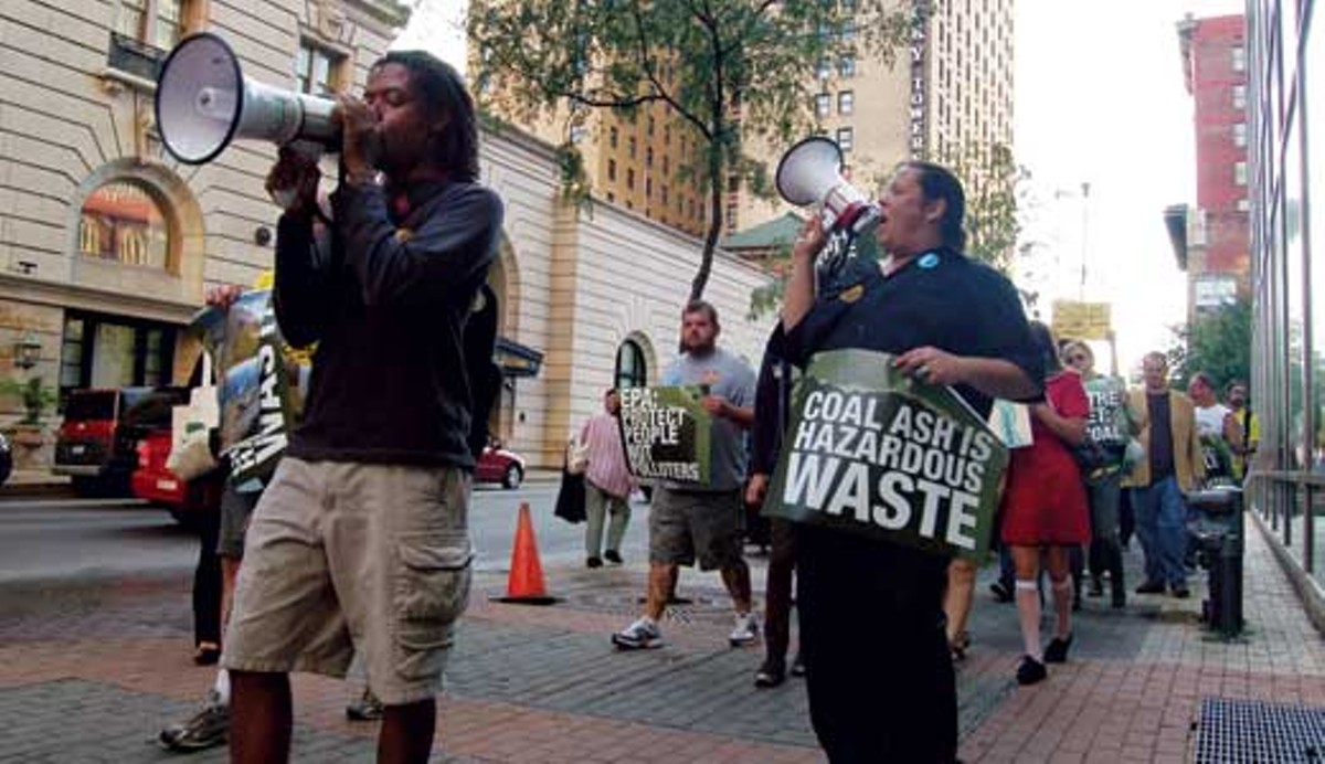 Last week&#146;s testimony to the EPA regarding coal ash regulations sparked protest.