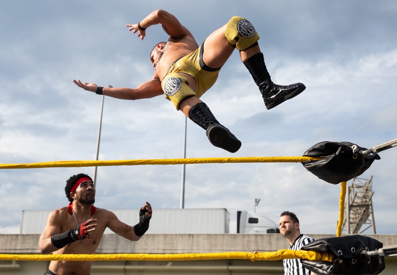 Originally appeared in:  All The Raucous Action We Saw At The Kentucky Derby Festival&#146;s Run For The Ropes Wrestling Extravaganza 
Photo by  Carolyn Brown / @cebrownphoto 