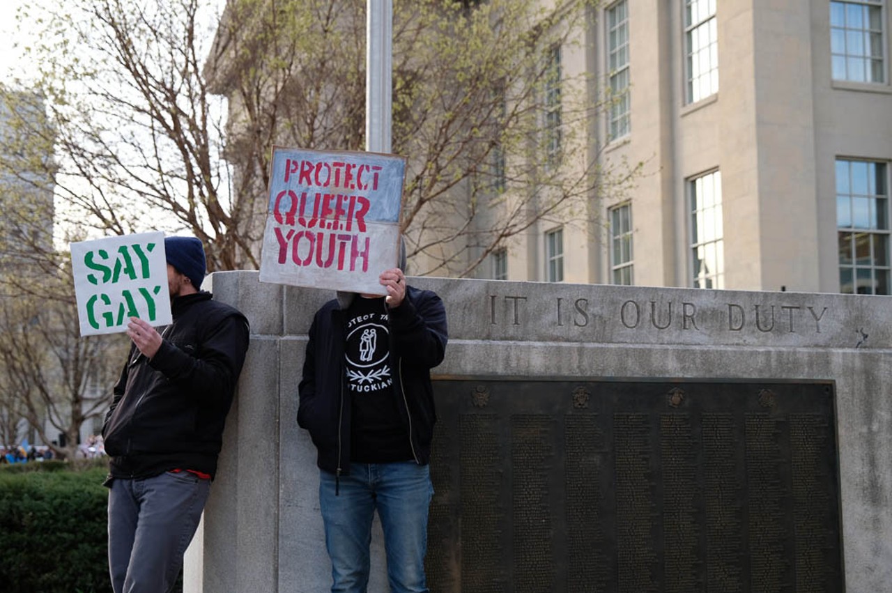 PHOTOS: Protesters Outside Metro Hall Advocate For Ukraine, LGBTQ Rights