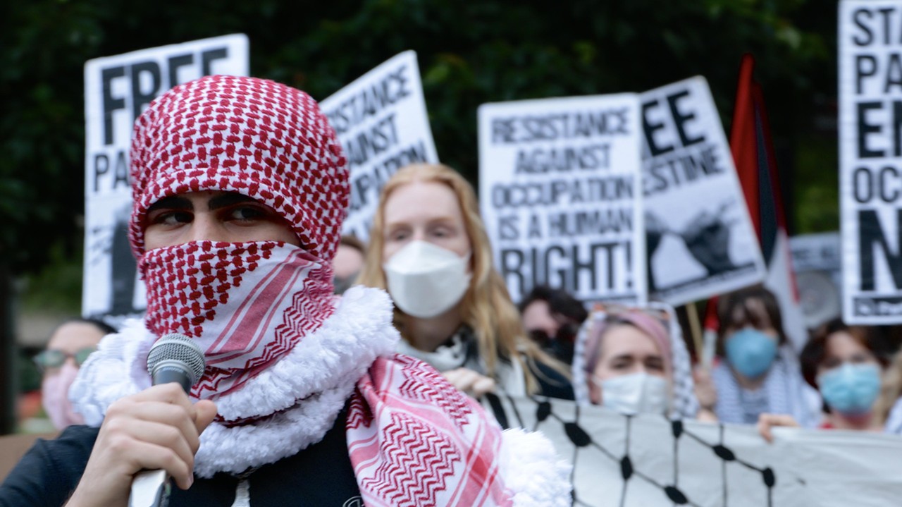 PHOTOS: Students Organized March Across UofL Campus On Nakba Day To Protest Israeli Occupation Of Palestine