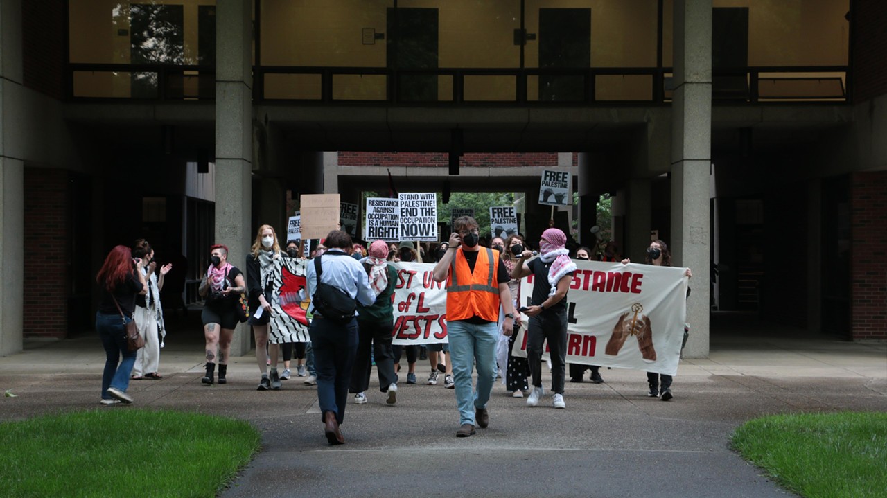 PHOTOS: Students Organized March Across UofL Campus On Nakba Day To Protest Israeli Occupation Of Palestine