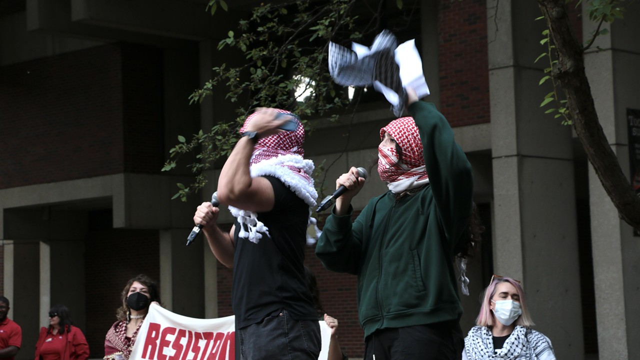 PHOTOS: Students Organized March Across UofL Campus On Nakba Day To Protest Israeli Occupation Of Palestine