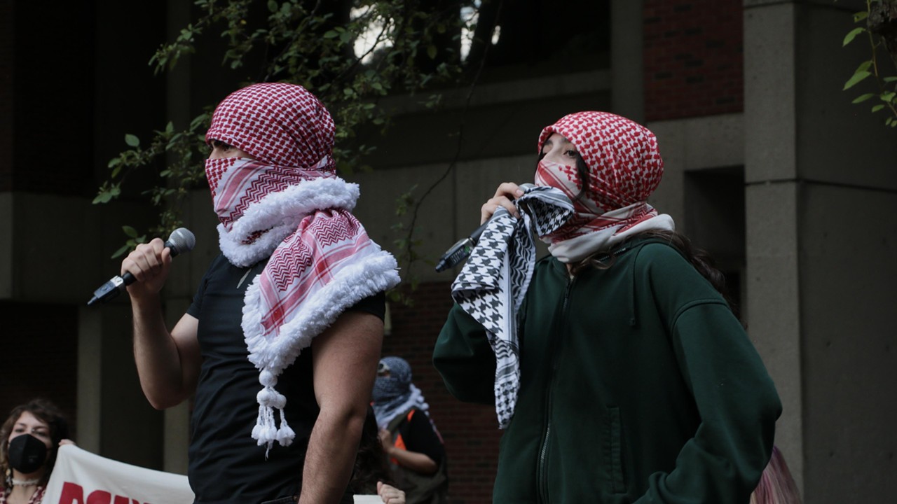 PHOTOS: Students Organized March Across UofL Campus On Nakba Day To Protest Israeli Occupation Of Palestine
