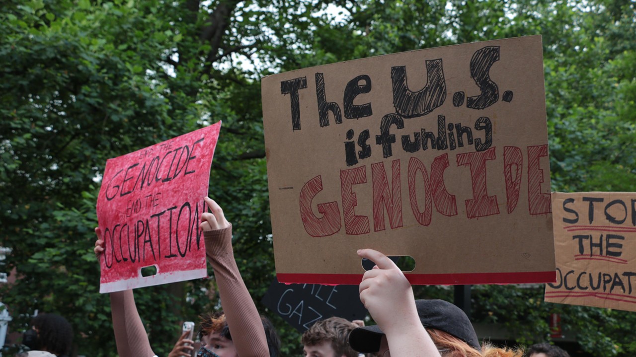 PHOTOS: Students Organized March Across UofL Campus On Nakba Day To Protest Israeli Occupation Of Palestine