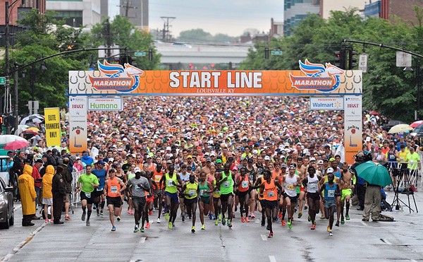 Races start on April 27 for both marathons in Louisville.