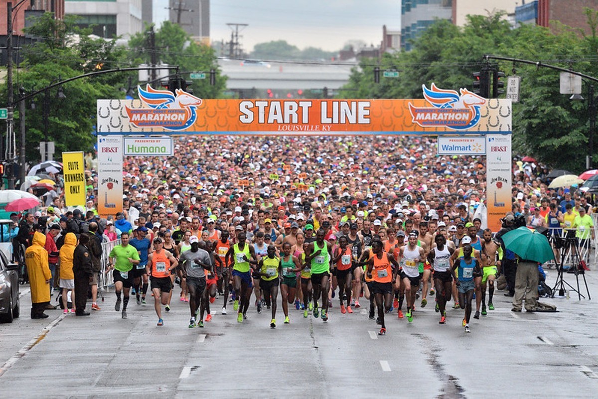 Races start on April 27 for both marathons in Louisville.