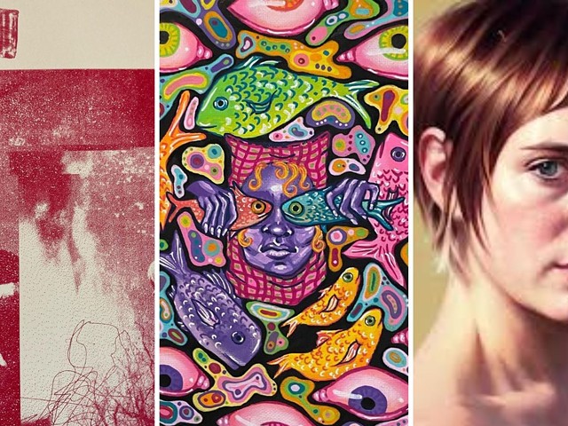 Art by contributors to the Printed zine (left to r): Kala'i Blakemore, Lucy Nunnelley, Luci Lyle