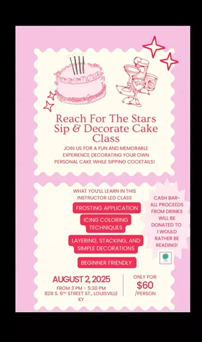 Image: Reach For The Stars Sip & Cake Decorate Class