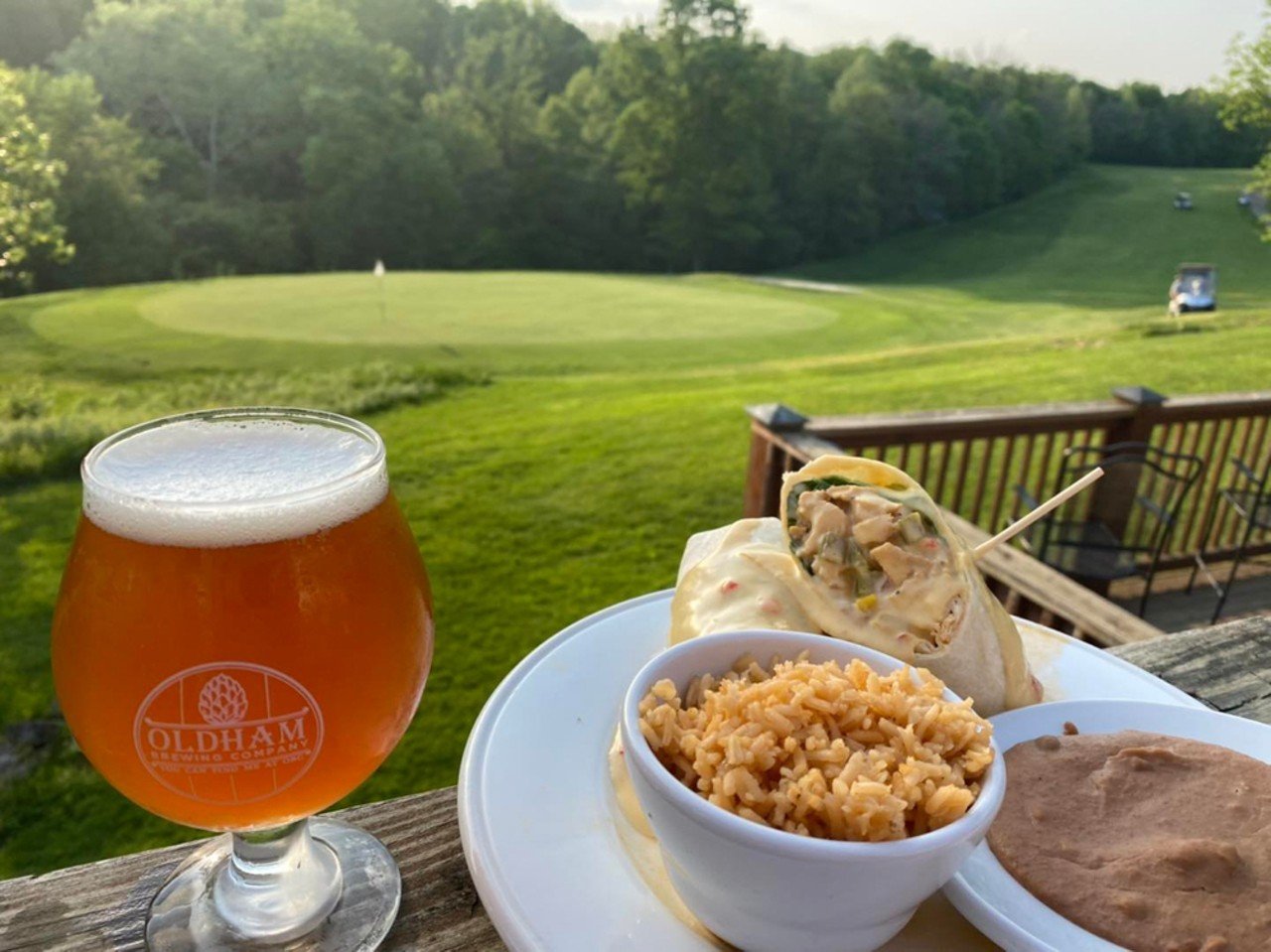  Oldham Brewing Co.
10601 Worthington Lane
The patio at this microbrewery overlooks the golf course of a country club, so the views are much swankier than those at most other bars. Beyond that, it&#146;s also the first of its kind in Prospect and second in Oldham County. 
Photo via Facebook.com/OldhamBrewingCo