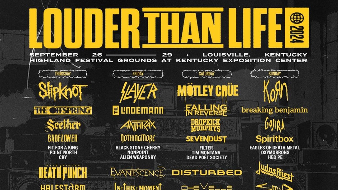 The 10th annual Louder Than Life festival will take place September 26-29.
