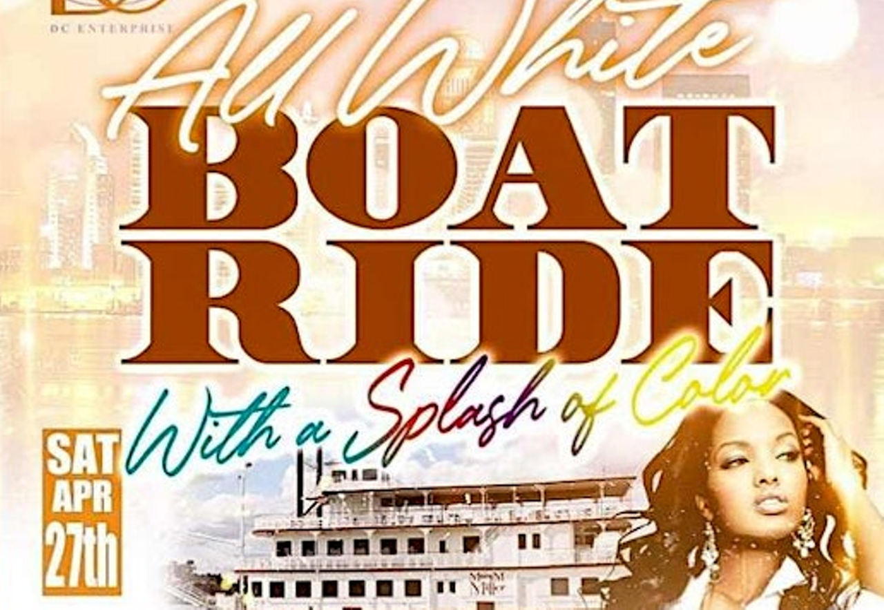 SATURDAY, APRIL 27Pre-Derby All White Attire with a Splash of Color Boat RideBelle of Louisville | 401 West River Rd. | eventbrite.com | $20+ | 6:30 p.m.Join DC Enterprise in Louisville for its seventh annual pre-derby all white attire boat ride to experience the Ohio River just before the Kentucky Derby. With a night full of fun and entertainment, there will also be an after party at The Jefferson Venue later that night.