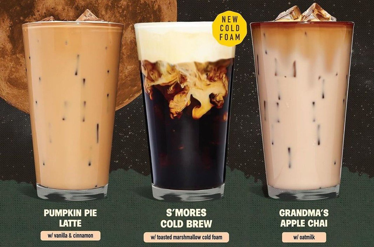 Heine Brothers Fall Drinks
Choose from a Pumpkin Pie Latte w/ vanilla & cinnamon, a S’mores Cold Brew w/ toasted marshmallow cold foam and Grandma’s Apple Chai w/ oatmilk. Plus, rumor has it there’s a secret fall menu drink?!