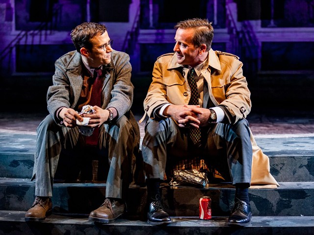 Richard Gallagher and Brian Slaten in Angels in America. (photo by Bill Brymer)